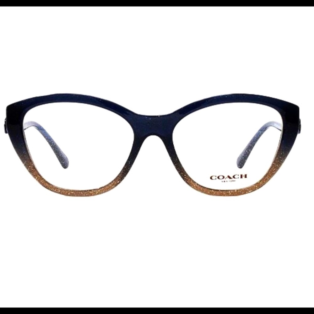 NWT Denim Taupe & Glitter Gradient Cat Eyeglasses